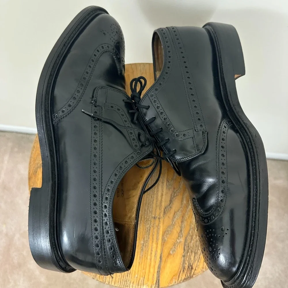 Church's Grafton Men 11 Derby Dress Shoes Black Leather Brogue Lace Up Oxford